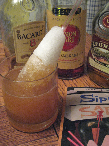 Luau Grog with ice cone